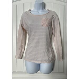 US Polo Assn Blouse Shirt Womens Size Small Pink Long Sleeve Boho Style